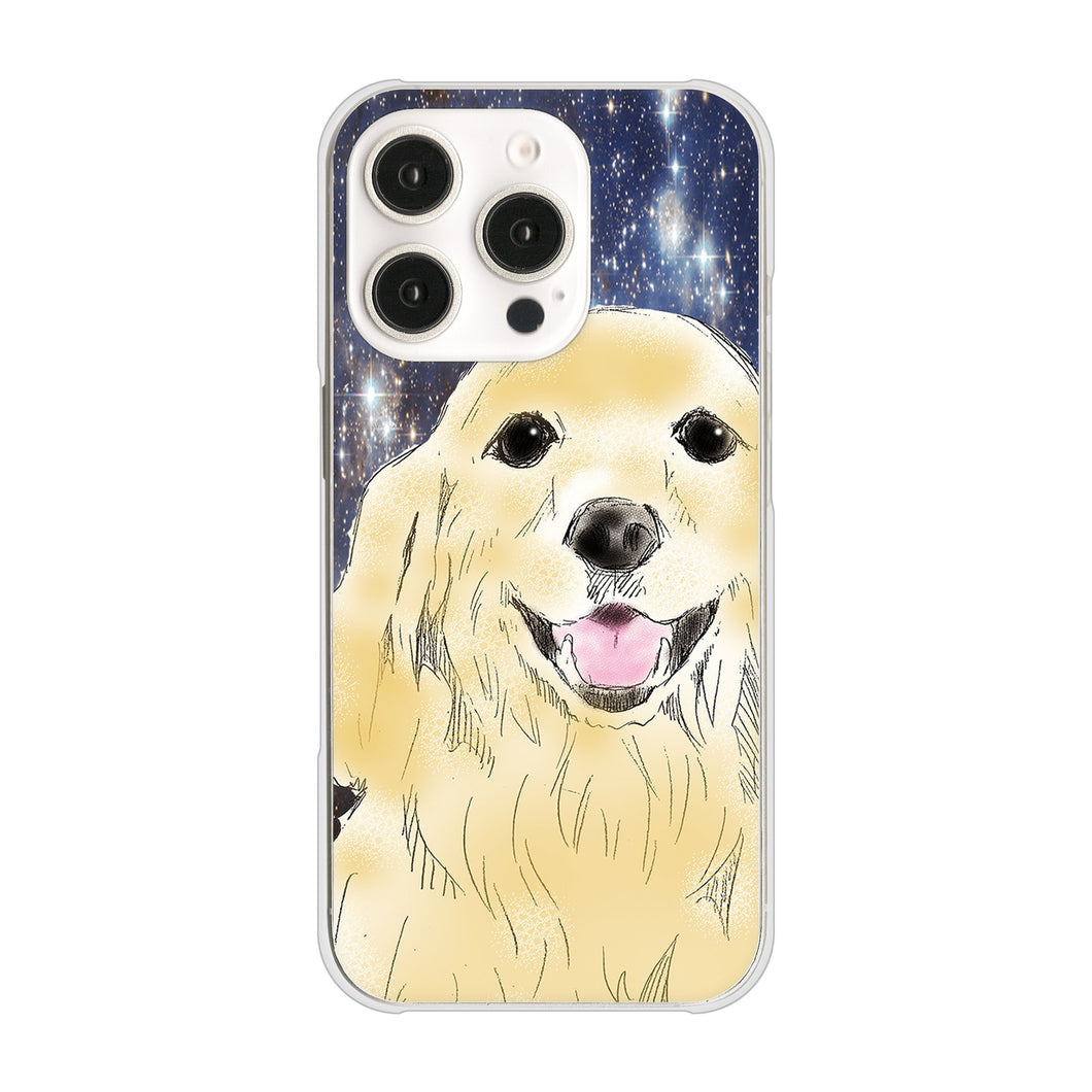 iPhone16 Pro 高画質仕上げ 背面印刷 ハードケースゴールデンレトリバー