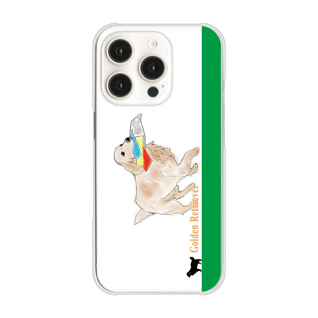 iPhone16 Pro 高画質仕上げ 背面印刷 ハードケースゴールデンレトリバー