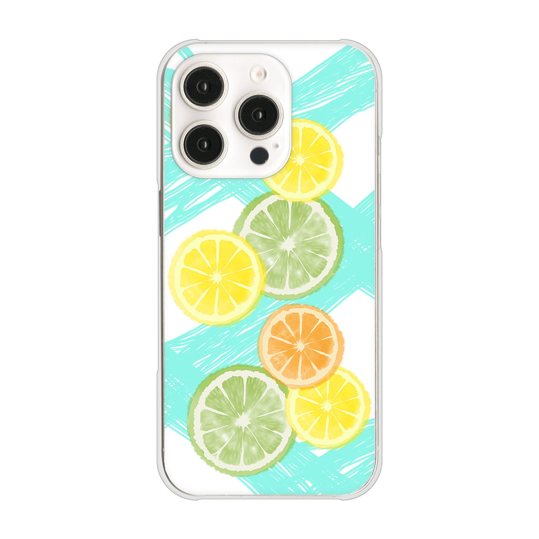 iPhone16 Pro 高画質仕上げ 背面印刷 ハードケース 【YJ183 オレンジライム】