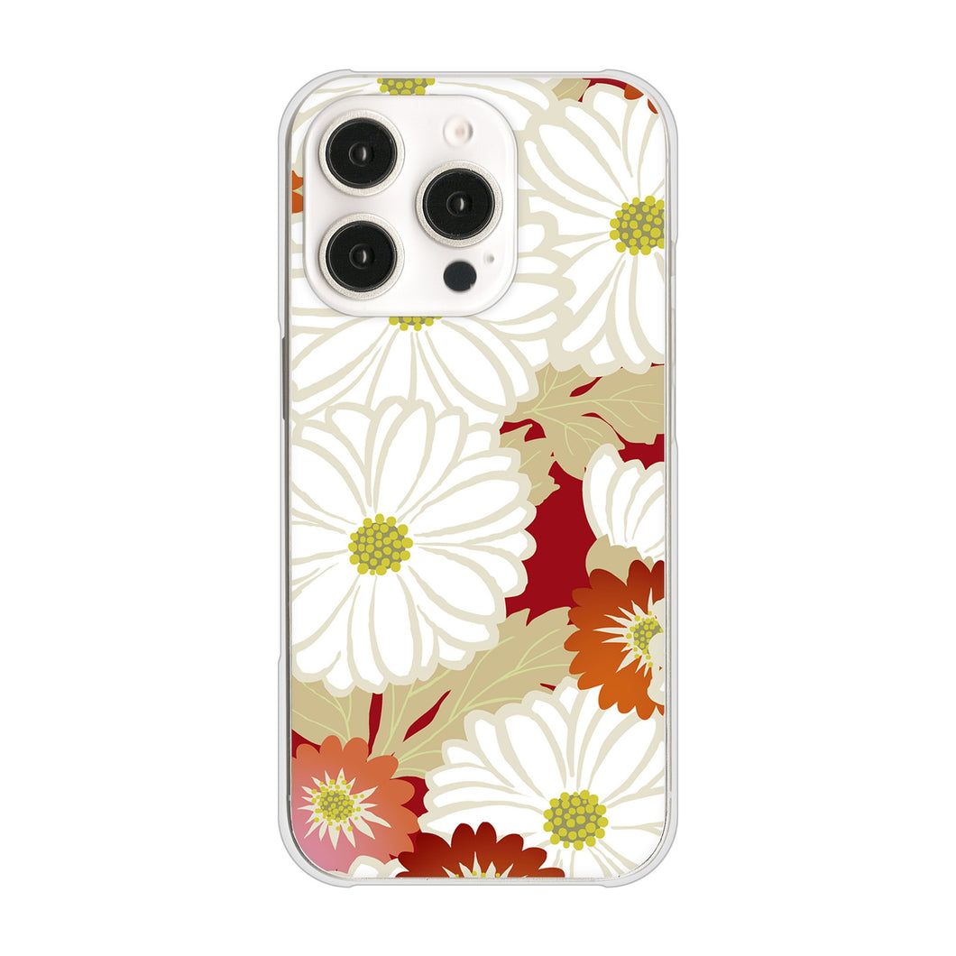 iPhone16 Pro 高画質仕上げ 背面印刷 ハードケース和花柄