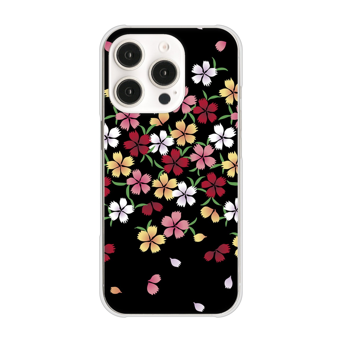 iPhone16 Pro 高画質仕上げ 背面印刷 ハードケース和花柄