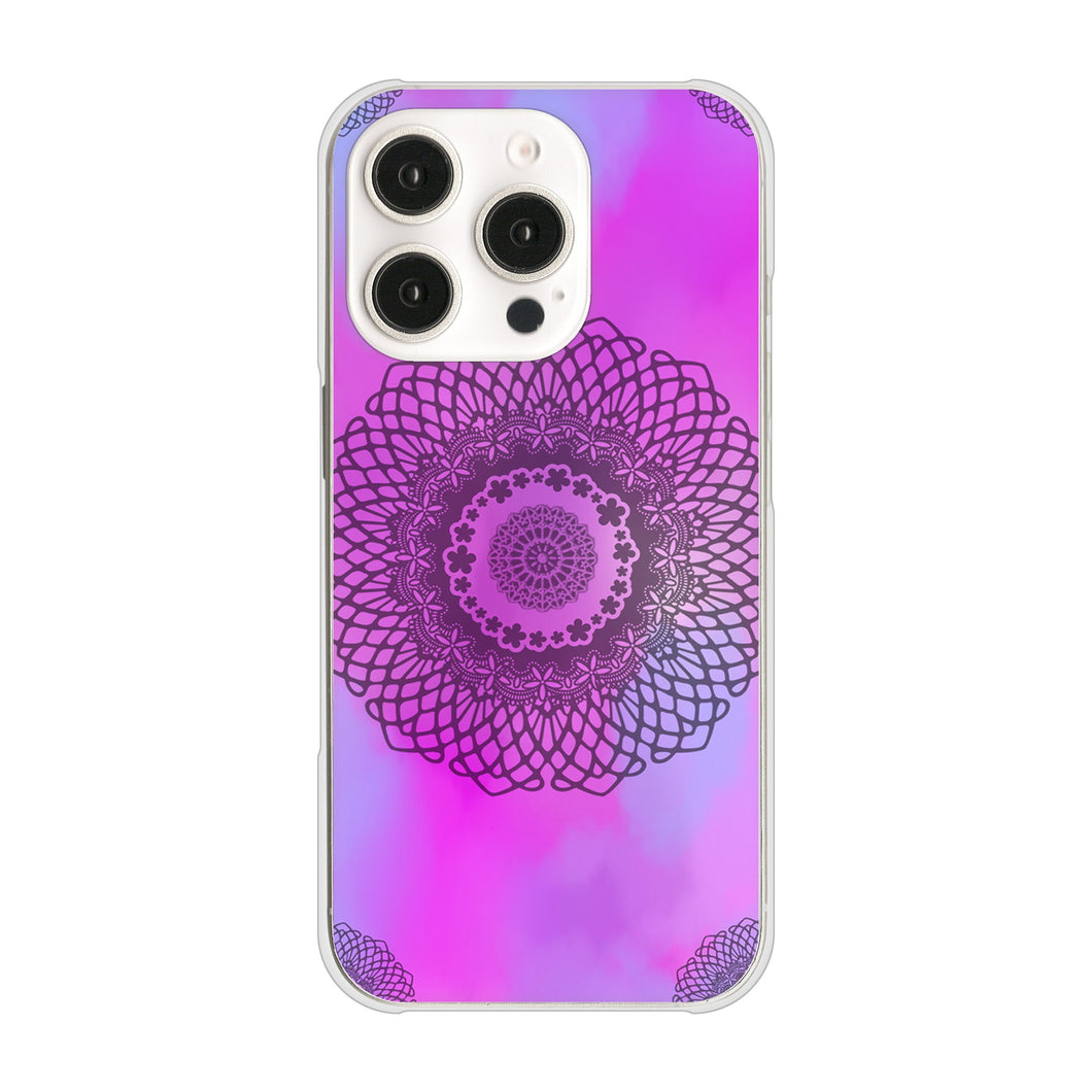 iPhone16 Pro 高画質仕上げ 背面印刷 ハードケース 【YJ344 レース】