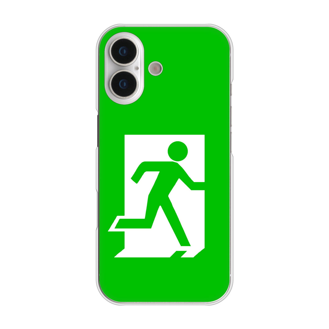 iPhone17 高画質仕上げ 背面印刷 ハードケース 【163 非常口】