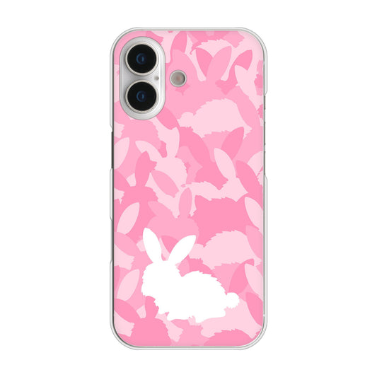 iPhone17 高画質仕上げ 背面印刷 ハードケースむかいあぐる うさぎ迷彩風