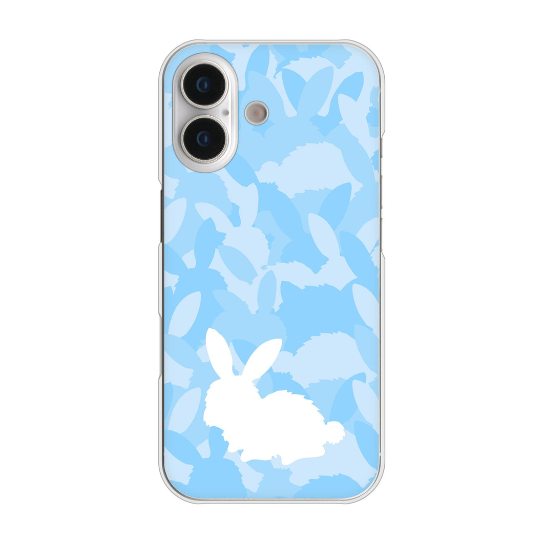 iPhone17 高画質仕上げ 背面印刷 ハードケースむかいあぐる うさぎ迷彩風