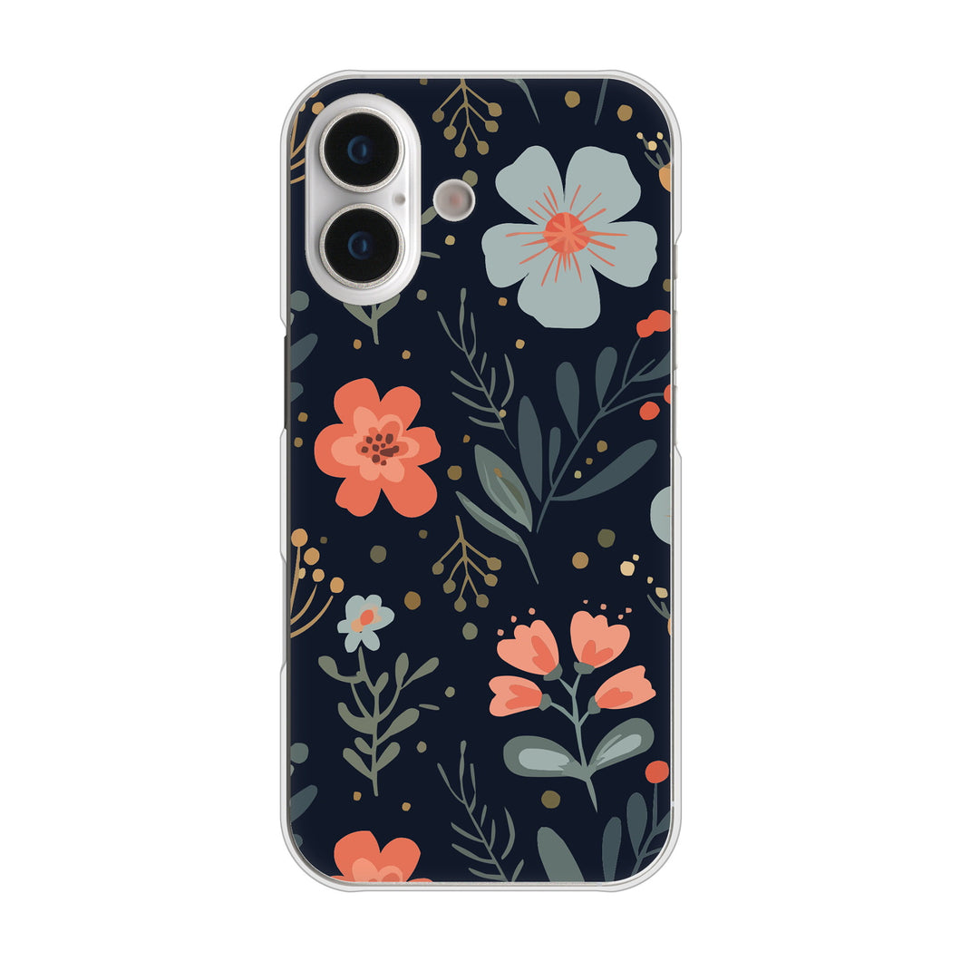 iPhone17 高画質仕上げ 背面印刷 ハードケース北欧風花柄