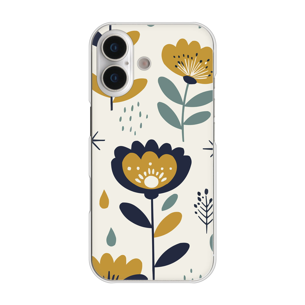 iPhone17 高画質仕上げ 背面印刷 ハードケース北欧風花柄