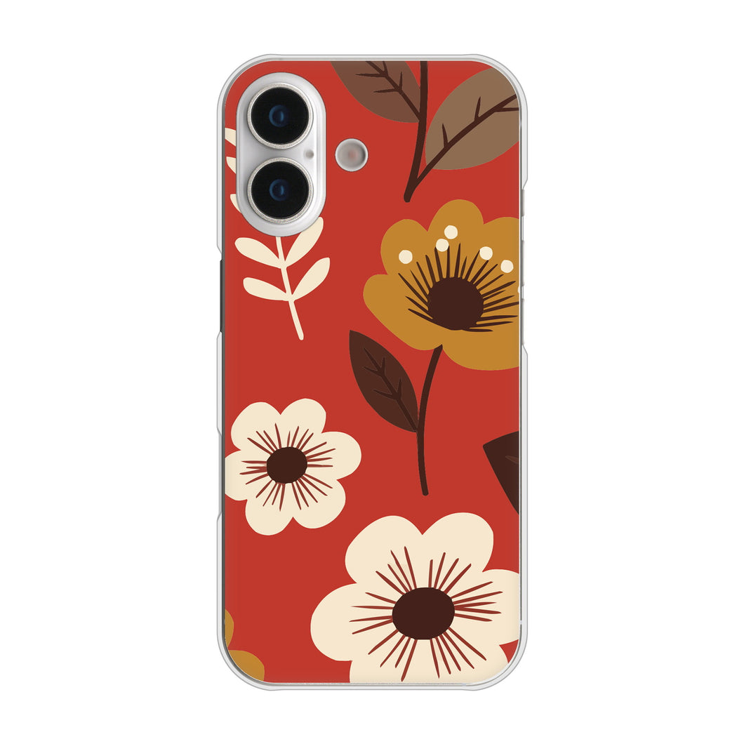 iPhone17 高画質仕上げ 背面印刷 ハードケース北欧風花柄