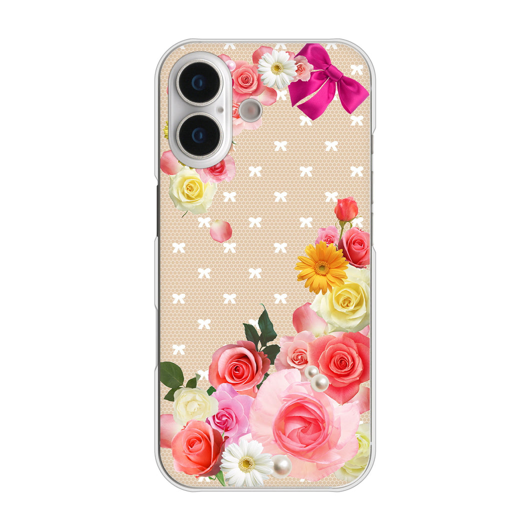 iPhone17 高画質仕上げ 背面印刷 ハードケースロマンチックなバラ