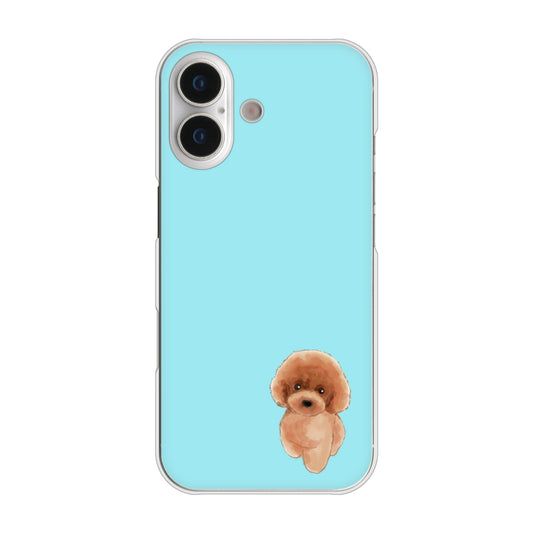 iPhone17 高画質仕上げ 背面印刷 ハードケーストイプードルレッド