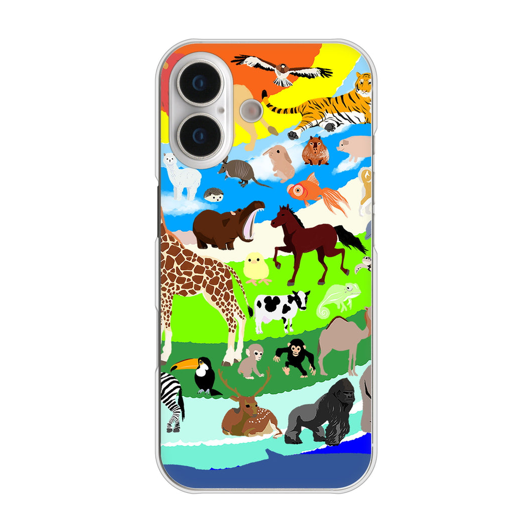 iPhone17 高画質仕上げ 背面印刷 ハードケース 【YJ201 アニマルプラネット】