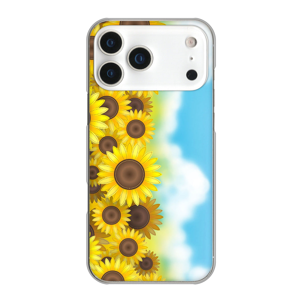 iPhone17 Pro Max 高画質仕上げ 背面印刷 ハードケース 【148 ひまわり畑】