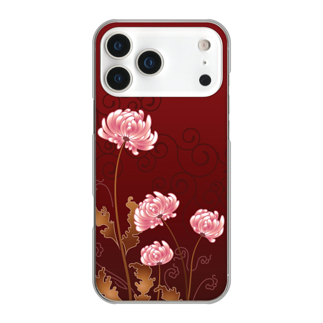 iPhone17 Pro Max 高画質仕上げ 背面印刷 ハードケース 【375 優美な菊】