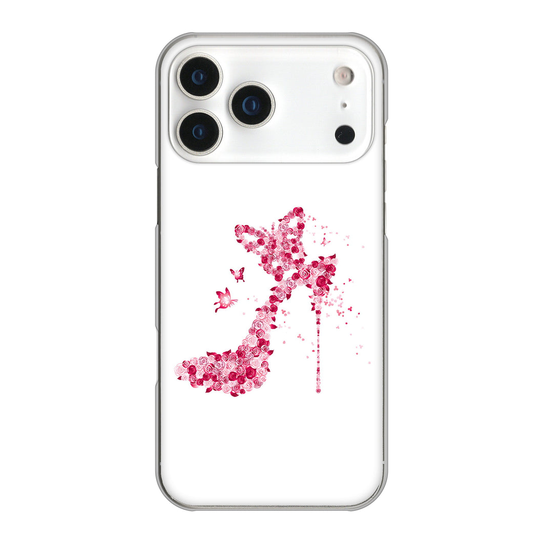 iPhone17 Pro Max 高画質仕上げ 背面印刷 ハードケース 【387 薔薇のハイヒール】