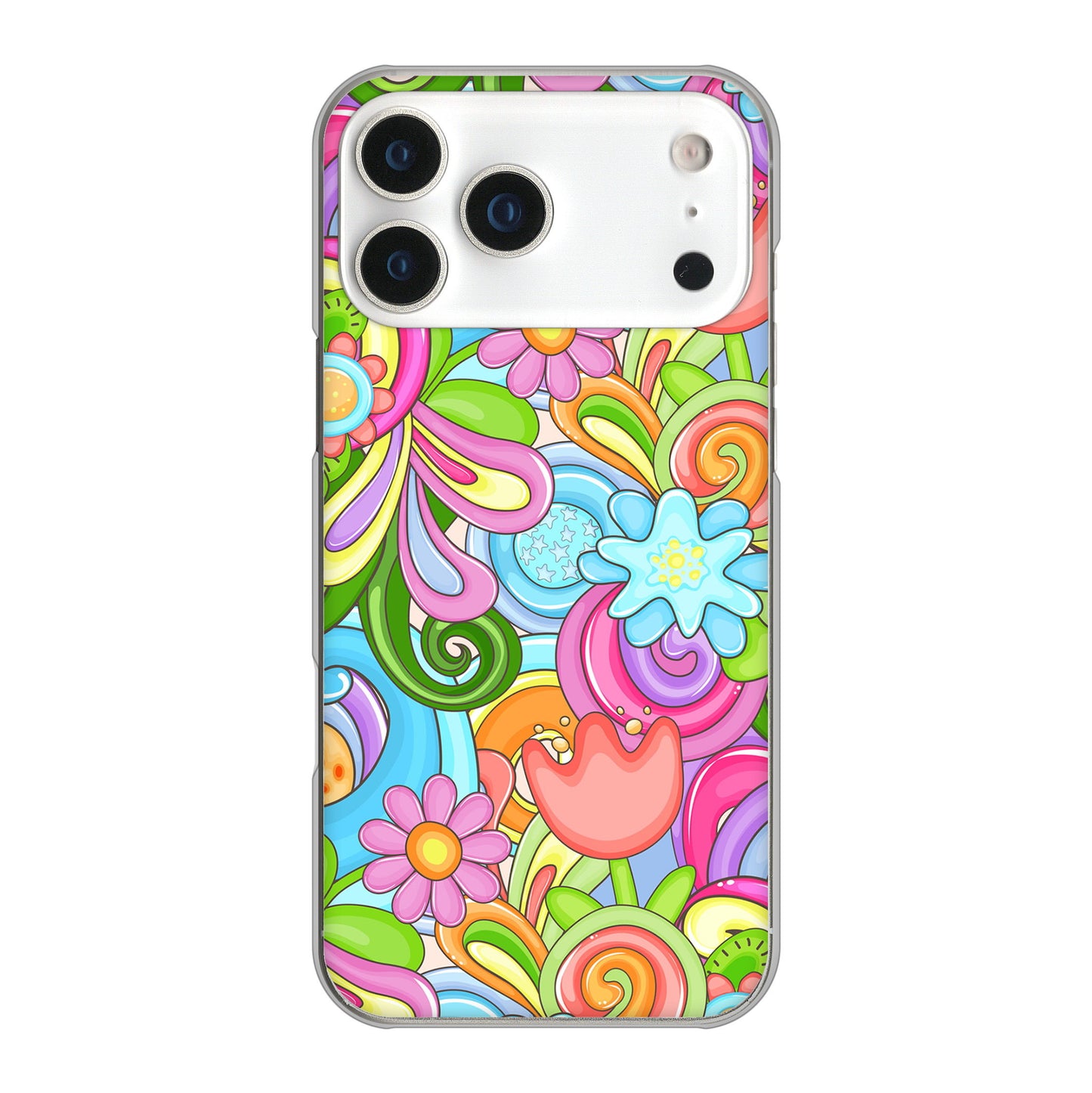 iPhone 17 Pro Max 高画質仕上げ 背面印刷 ハードケース 【713 ミラクルフラワー】