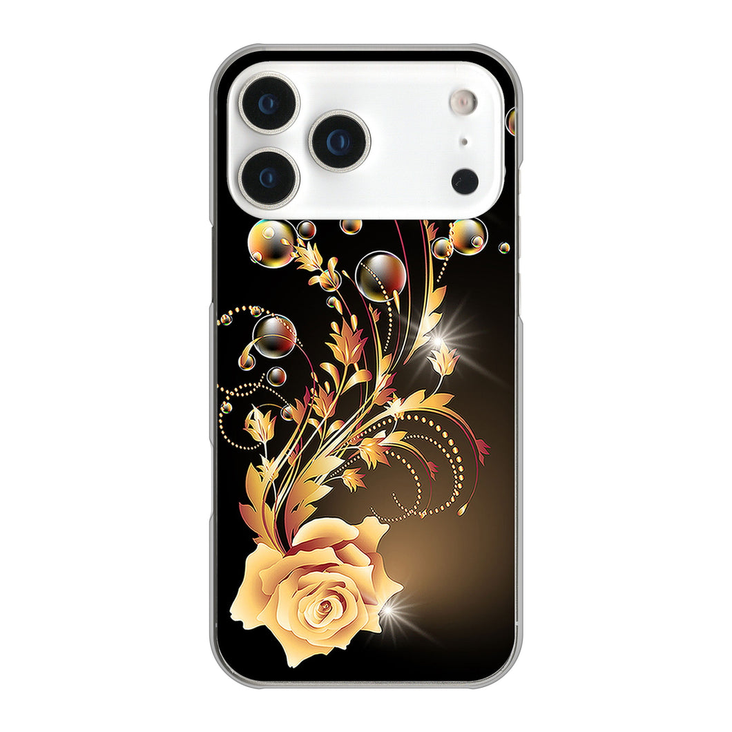 iPhone17 Pro Max 高画質仕上げ 背面印刷 ハードケースロマンチックなバラ