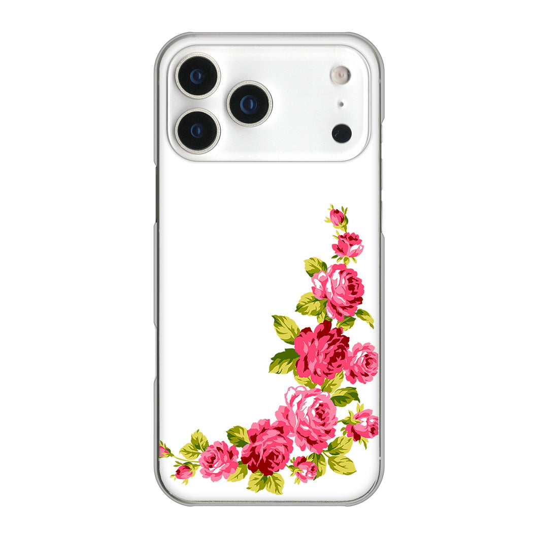iPhone17 Pro Max 高画質仕上げ 背面印刷 ハードケースロマンチックなバラ