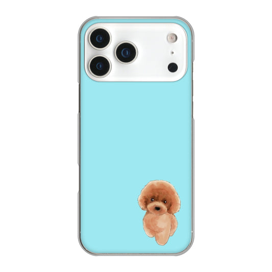 iPhone17 Pro Max 高画質仕上げ 背面印刷 ハードケーストイプードルレッド