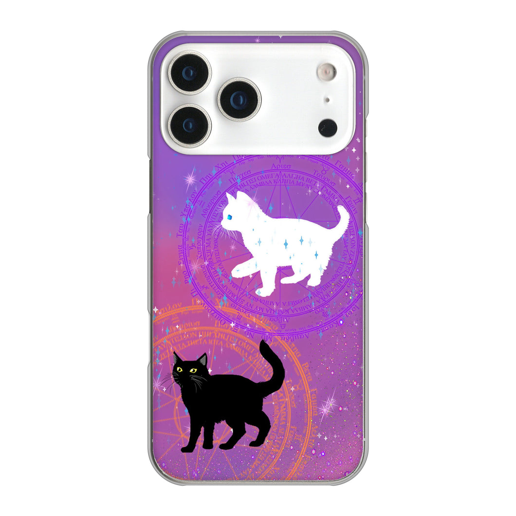 iPhone17 Pro Max 高画質仕上げ 背面印刷 ハードケース魔法陣猫