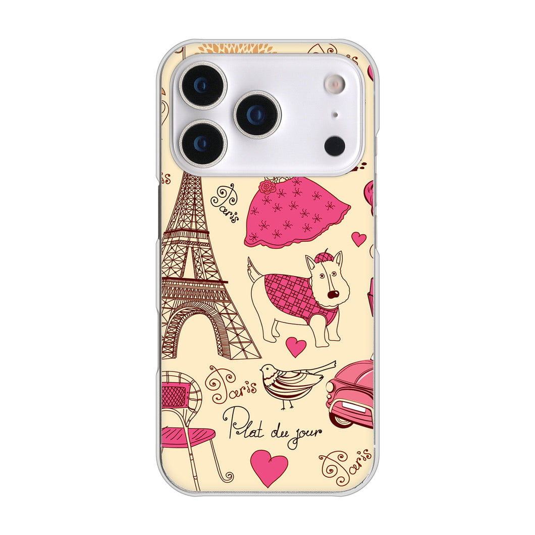 iPhone17 Pro 高画質仕上げ 背面印刷 ハードケースLOVE フランス