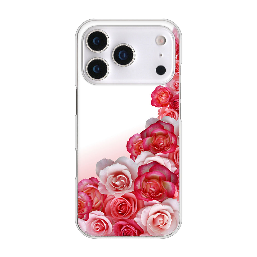 iPhone17 Pro 高画質仕上げ 背面印刷 ハードケースロマンチックなバラ