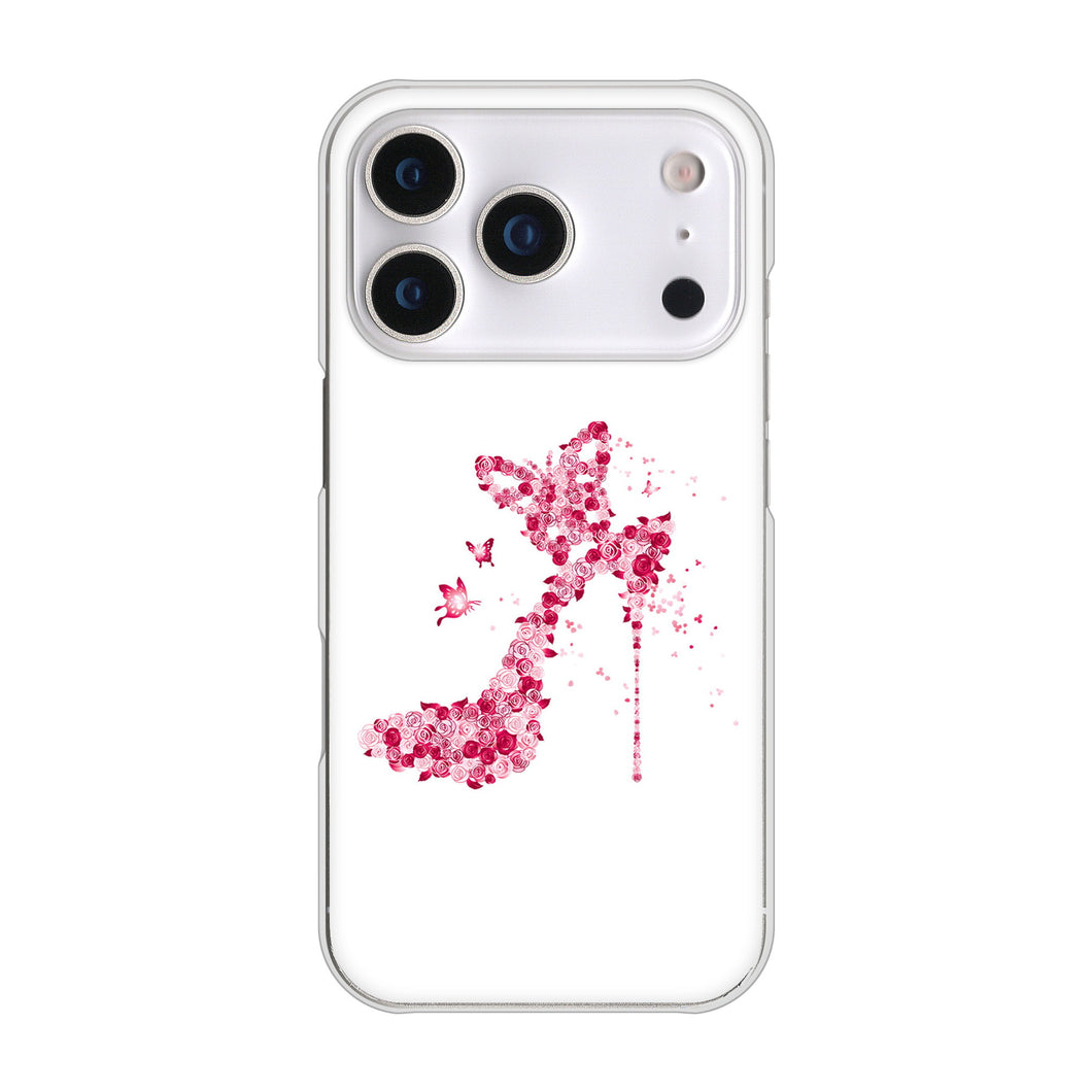 iPhone17 Pro 高画質仕上げ 背面印刷 ハードケース 【387 薔薇のハイヒール】