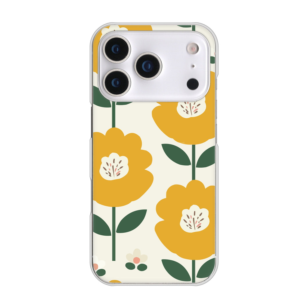 iPhone17 Pro 高画質仕上げ 背面印刷 ハードケース北欧風花柄