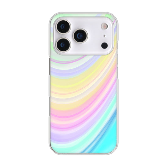 iPhone17 Pro 高画質仕上げ 背面印刷 ハードケースレインボー