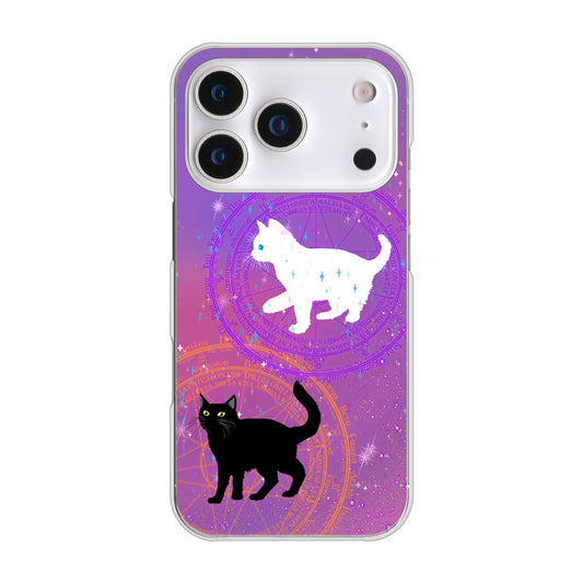 iPhone17 Pro 高画質仕上げ 背面印刷 ハードケース魔法陣猫