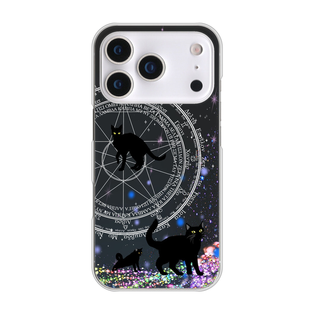 iPhone17 Pro 高画質仕上げ 背面印刷 ハードケース魔法陣猫