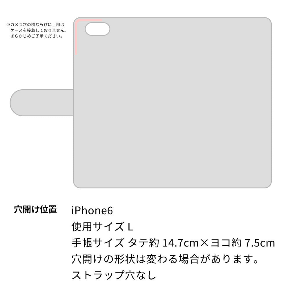 iPhone6 栃木レザー 手帳型 Sジーンズ ベルトなし マグネットなし 本革 スマホケース 耐衝撃