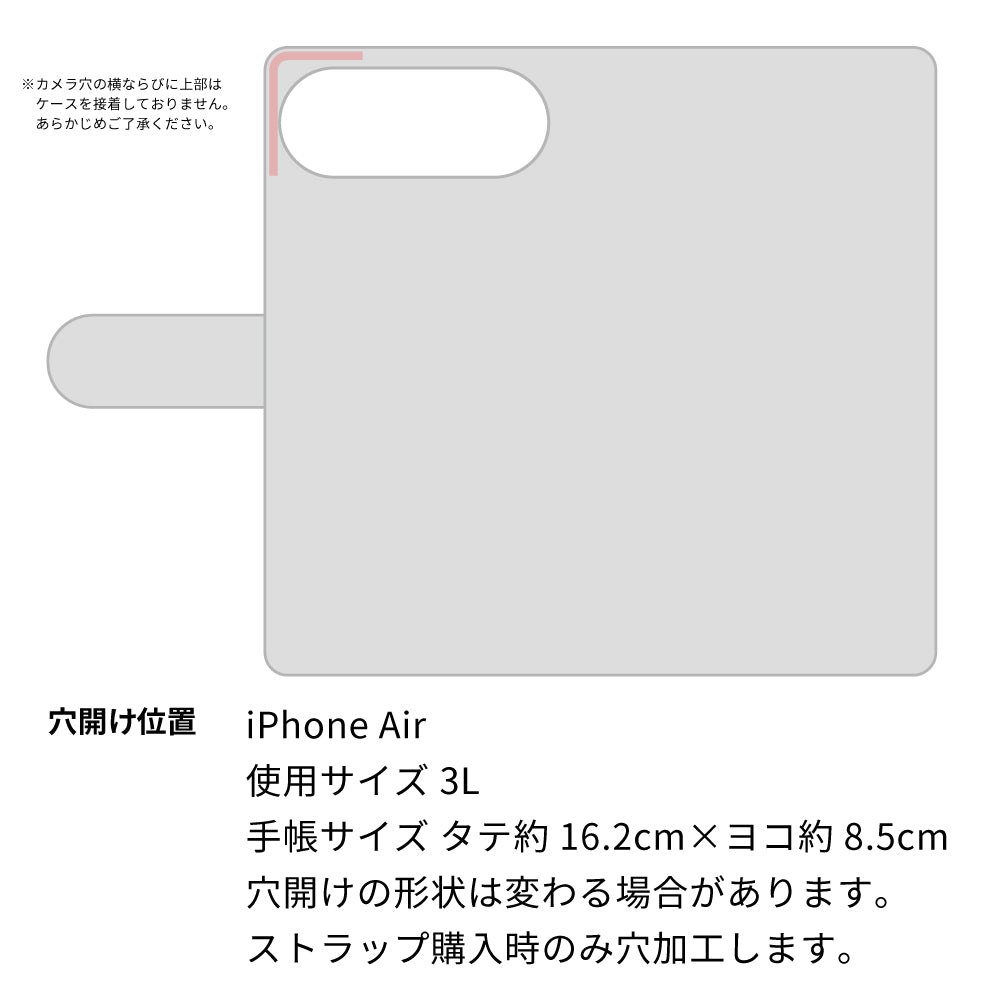 iPhone Air イタリアンレザー・シンプルタイプ手帳型ケース 耐衝撃
