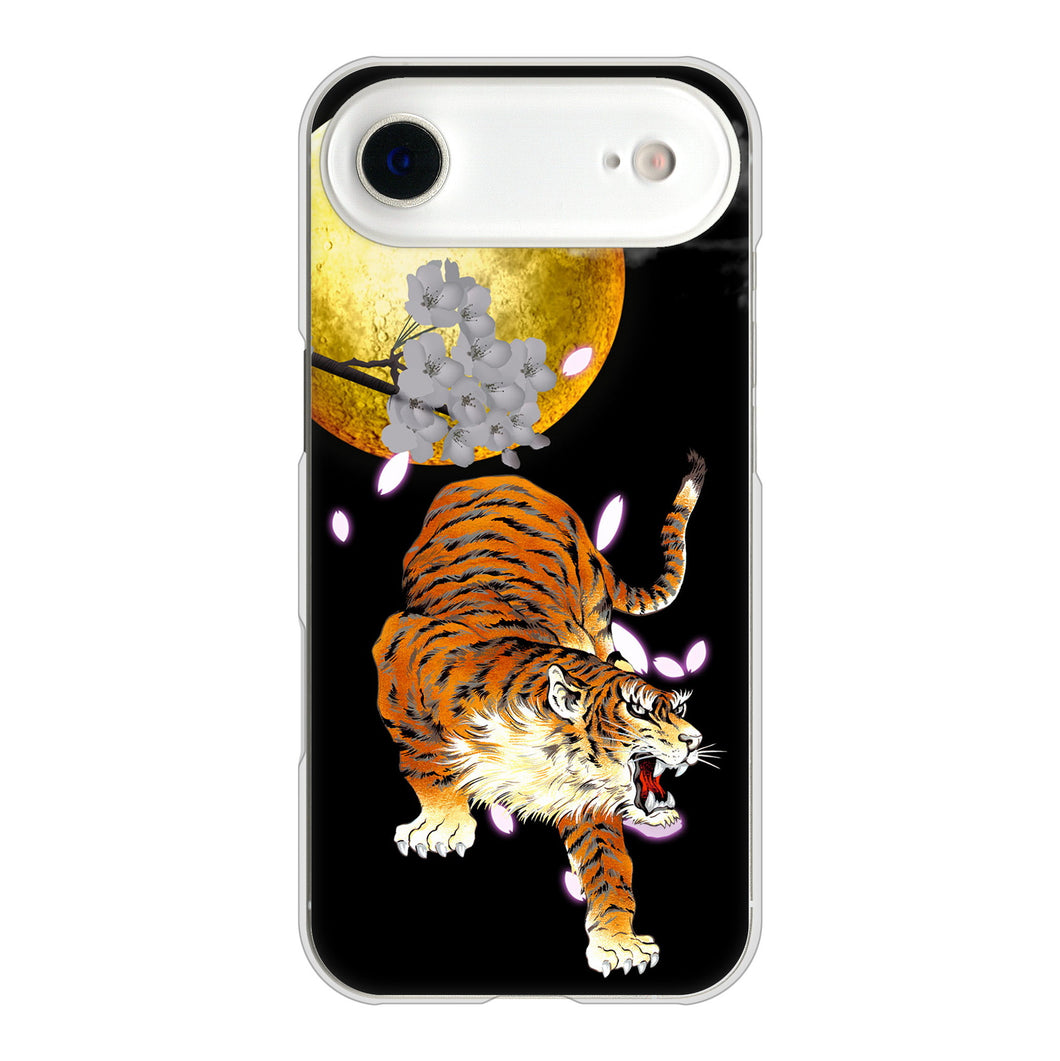 iPhone Air 高画質仕上げ 背面印刷 ハードケース月とタイガー