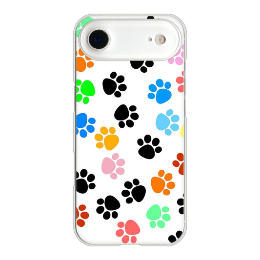 iPhone Air 高画質仕上げ 背面印刷 ハードケース 【1108 あしあとカラフル】