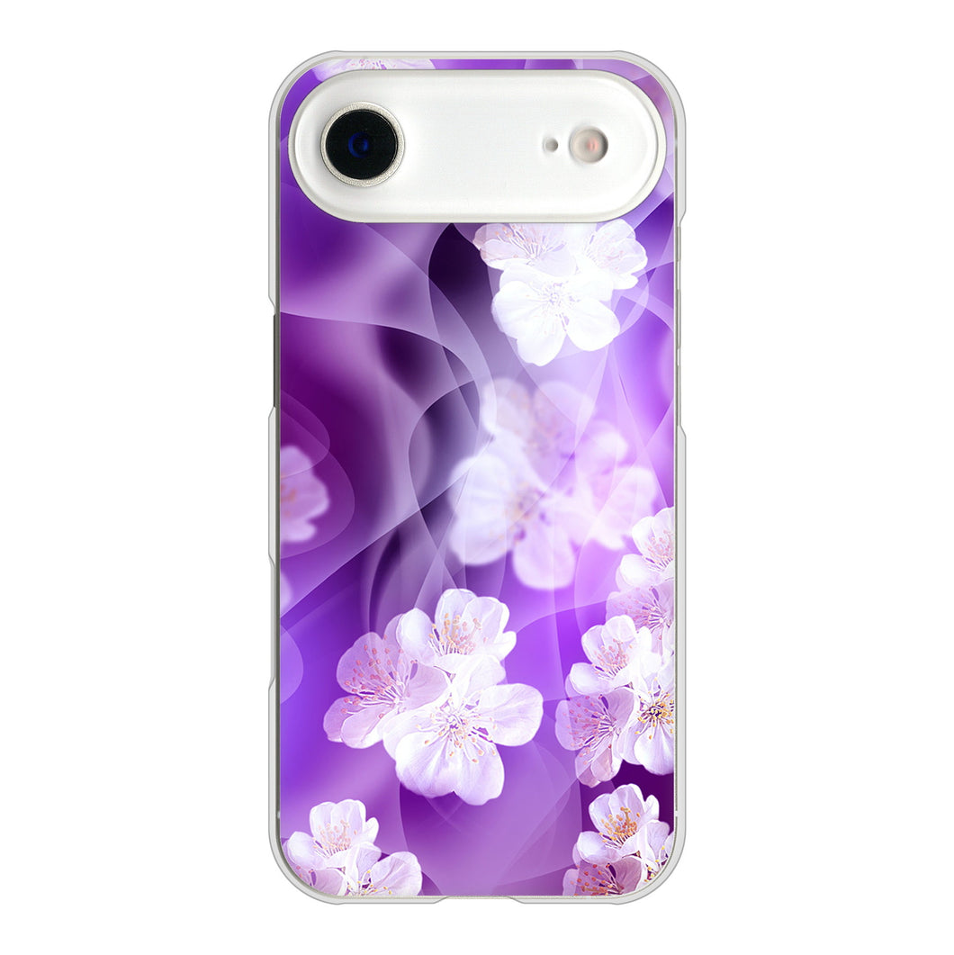iPhone Air 高画質仕上げ 背面印刷 ハードケース 【1211 桜とパープルの風】
