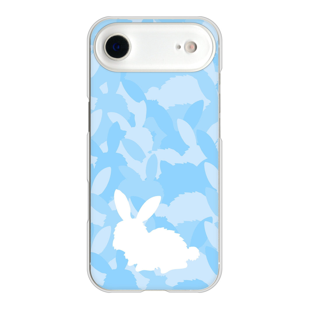 iPhone Air 高画質仕上げ 背面印刷 ハードケースむかいあぐる うさぎ迷彩風
