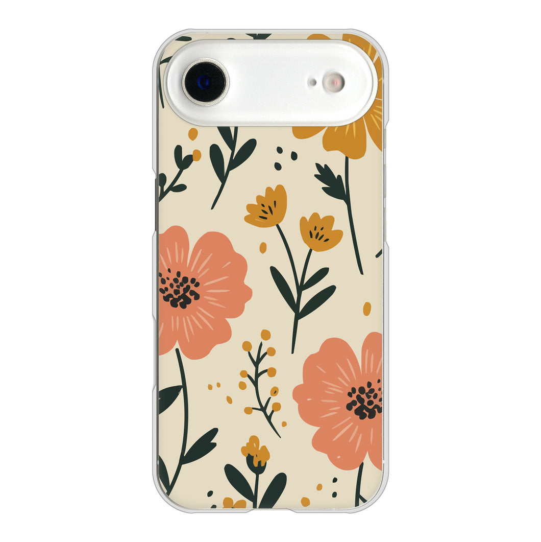 iPhone Air 高画質仕上げ 背面印刷 ハードケース北欧風花柄