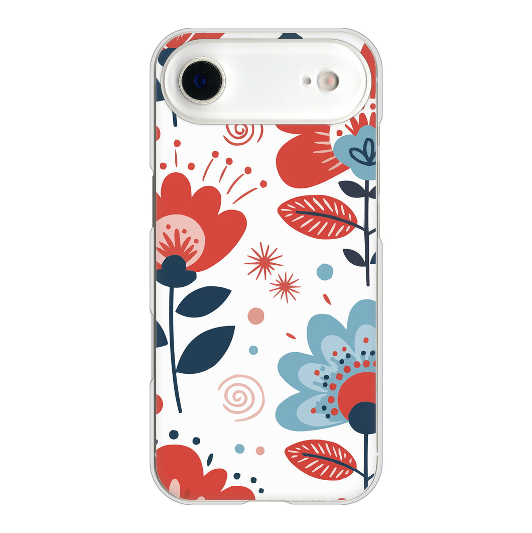 iPhone Air 高画質仕上げ 背面印刷 ハードケース北欧風花柄