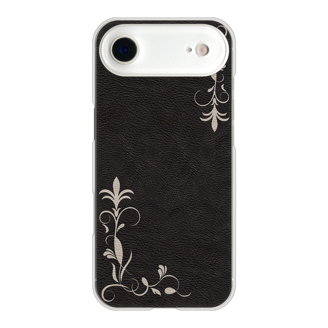 iPhone Air 高画質仕上げ 背面印刷 ハードケース 【EK825 レザー風グラスフレーム】