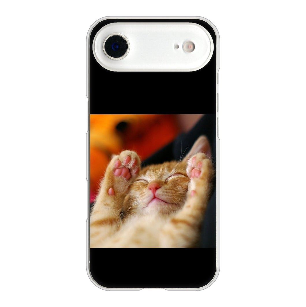 iPhone Air 高画質仕上げ 背面印刷 ハードケース 【VA804 爆睡するネコ】
