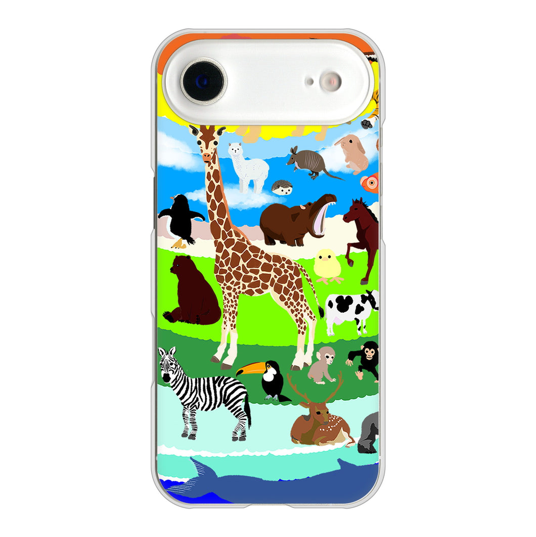 iPhone Air 高画質仕上げ 背面印刷 ハードケース 【YJ201 アニマルプラネット】