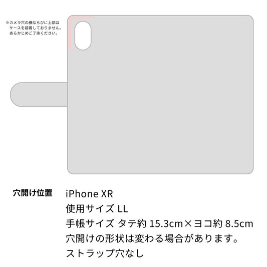 iPhone XR ビニール素材のスケルトン手帳型ケース クリア