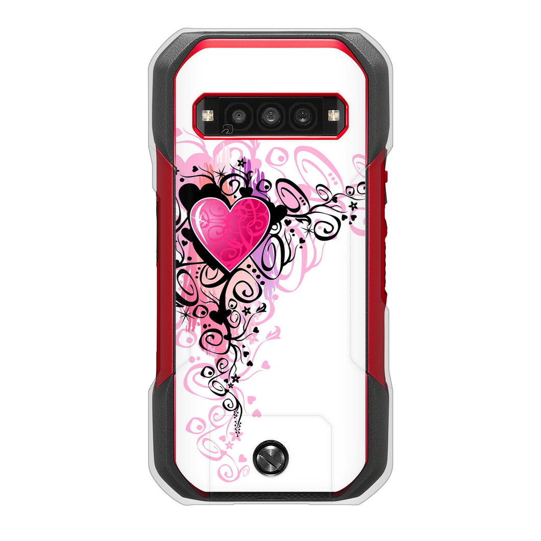 TORQUE G06 KYG03 au 高画質仕上げ 背面印刷 ハードケースきらめきハート