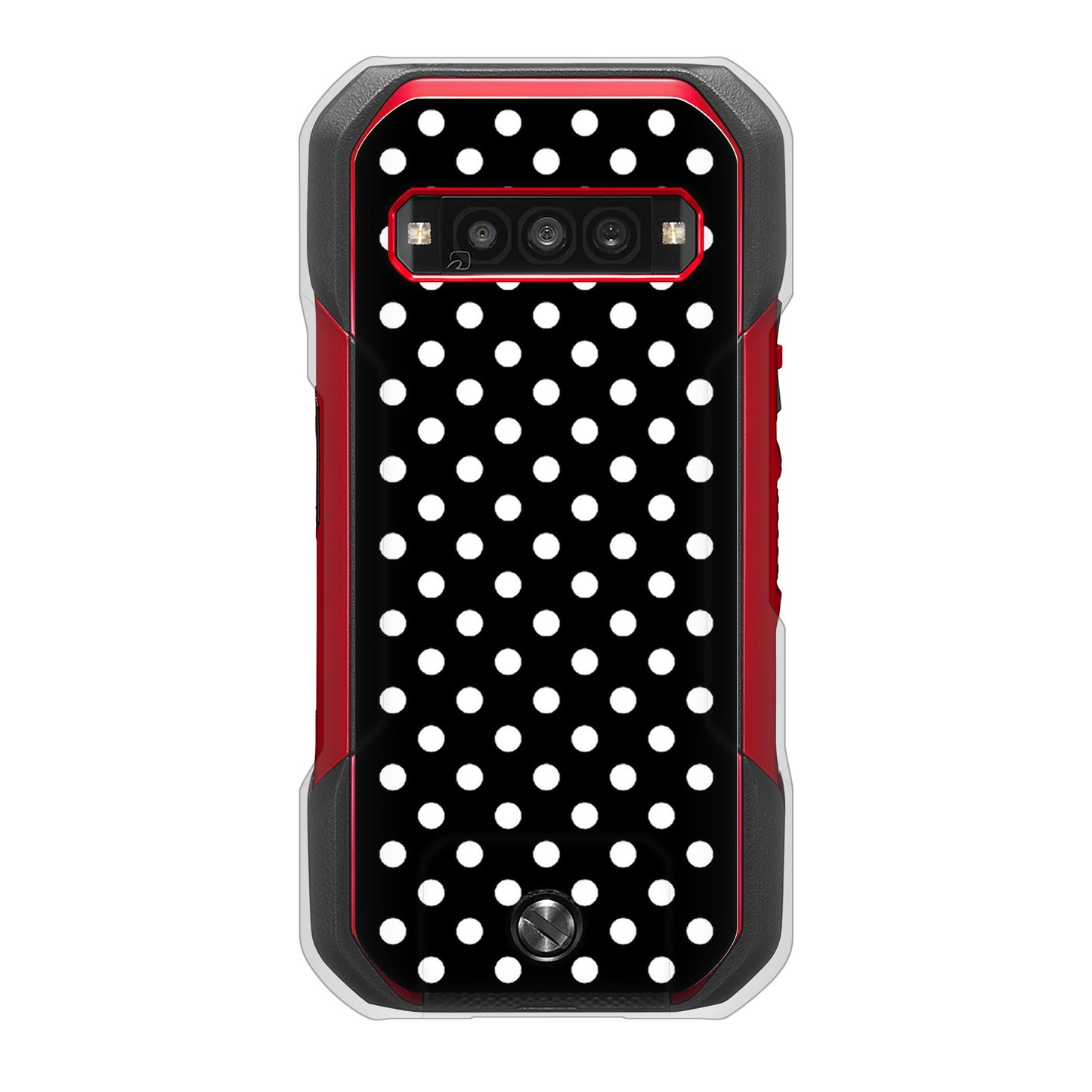 TORQUE G06 KYG03 au 高画質仕上げ 背面印刷 ハードケースシンプル柄(水玉)