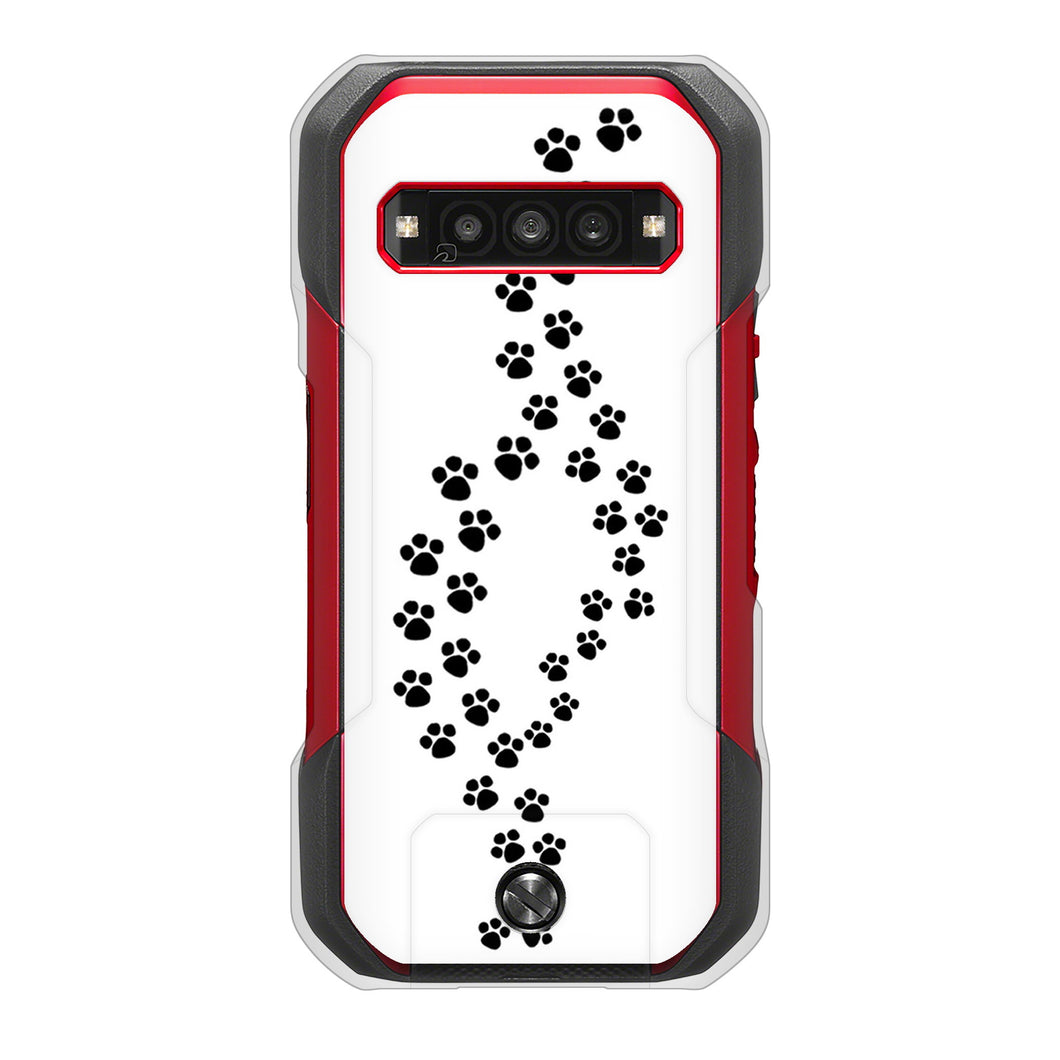 TORQUE G06 KYG03 au 高画質仕上げ 背面印刷 ハードケース 【066 あしあと】