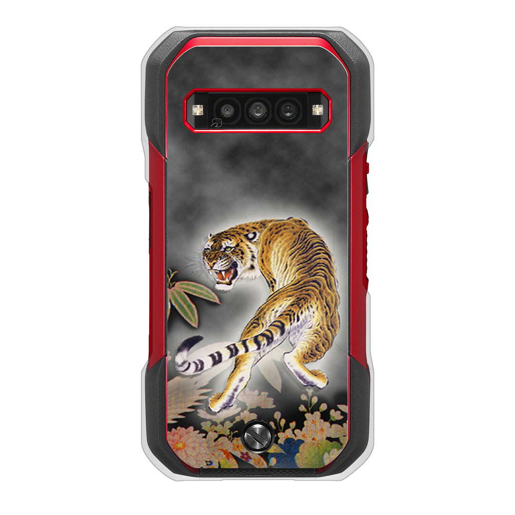 TORQUE G06 KYG03 au 高画質仕上げ 背面印刷 ハードケース 【254 振り返る虎】