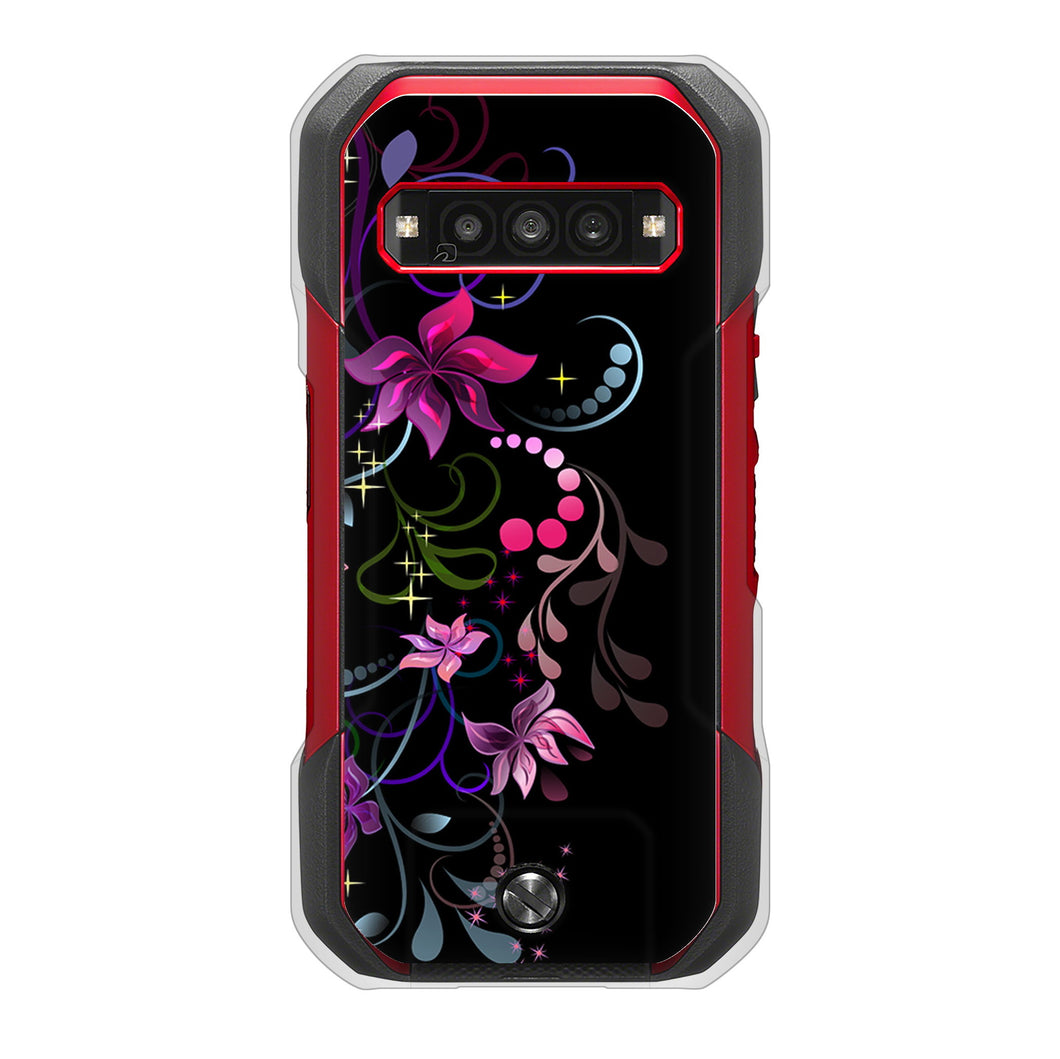 TORQUE G06 KYG03 au 高画質仕上げ 背面印刷 ハードケース 【263 闇に浮かぶ華】