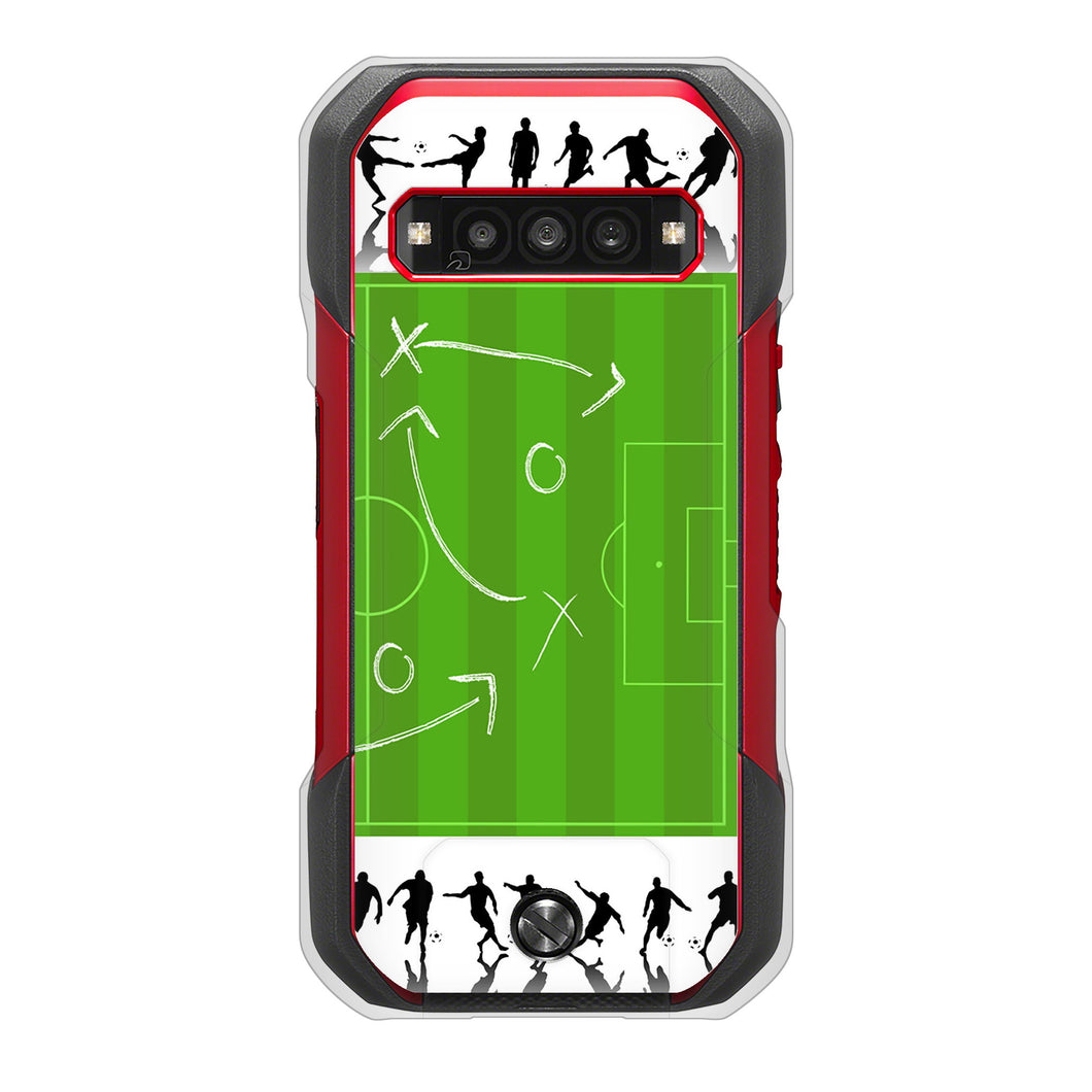 TORQUE G06 KYG03 au 高画質仕上げ 背面印刷 ハードケース 【304 サッカー戦略ボード】