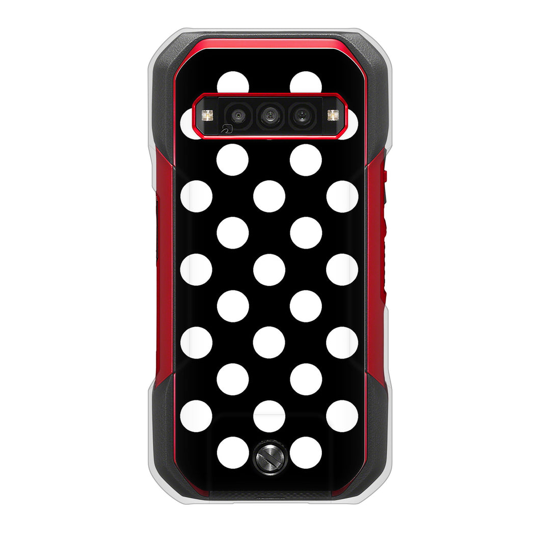 TORQUE G06 KYG03 au 高画質仕上げ 背面印刷 ハードケースシンプル柄(水玉)