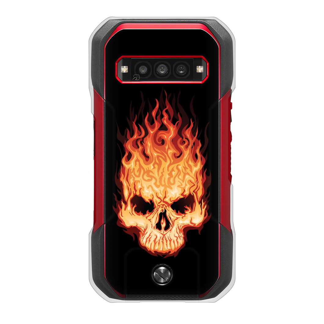 TORQUE G06 KYG03 au 高画質仕上げ 背面印刷 ハードケース 【364 ドクロの怒り】